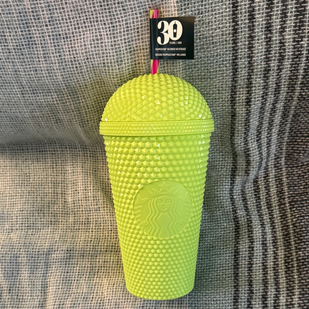 Starbucks Bright  Green done top Textured Tumbler